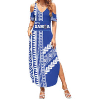 Fetu Samoa Rugby Custom Family Matching Summer Maxi Dress and Hawaiian Shirt Siapo Pattern - Sporty Style