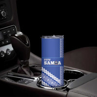 Custom Fetu Samoa Rugby Skinny Tumbler Siapo Pattern - Sporty Style