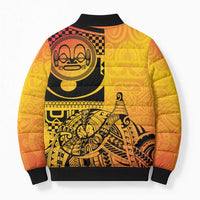 Marquesas Islands Bomber Puffer Jacket Marquesan Matatiki Fish Hook Patutiki - Polynesian Pride