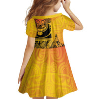 Marquesas Islands Family Matching Off The Shoulder Long Sleeve Dress and Hawaiian Shirt Marquesan Matatiki Fish Hook Patutiki LT14 - Polynesian Pride