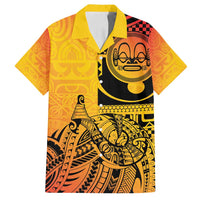 Marquesas Islands Family Matching Off Shoulder Maxi Dress and Hawaiian Shirt Marquesan Matatiki Fish Hook Patutiki - Polynesian Pride