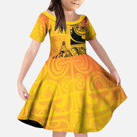 Marquesas Islands Family Matching Off Shoulder Short Dress and Hawaiian Shirt Marquesan Matatiki Fish Hook Patutiki - Polynesian Pride