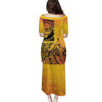 Marquesas Islands Family Matching Puletasi and Hawaiian Shirt Marquesan Matatiki Fish Hook Patutiki LT14 - Polynesian Pride