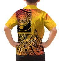 Marquesas Islands Family Matching Summer Maxi Dress and Hawaiian Shirt Marquesan Matatiki Fish Hook Patutiki - Polynesian Pride