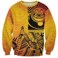 Marquesas Islands Sweatshirt Marquesan Matatiki Fish Hook Patutiki - Polynesian Pride