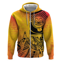 Marquesas Islands Zip Hoodie Marquesan Matatiki Fish Hook Patutiki - Polynesian Pride