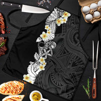 Black Samoa Tattoo Apron Plumeria Samoan Ocean Tatau Pattern - Polynesian Pride