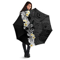 Black Samoa Tattoo Umbrella Plumeria Samoan Ocean Tatau Pattern - Polynesian Pride