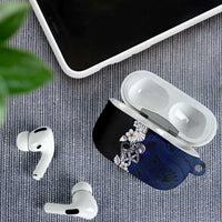 Blue Samoa Tattoo AirPods Case Plumeria Samoan Ocean Tatau Pattern - Polynesian Pride