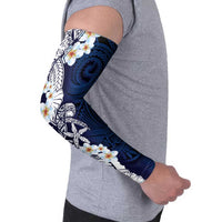 Blue Samoa Tattoo Arm Sleeves Plumeria Samoan Ocean Tatau Pattern - Polynesian Pride