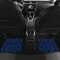 Blue Samoa Tattoo Car Mats Plumeria Samoan Ocean Tatau Pattern - Polynesian Pride
