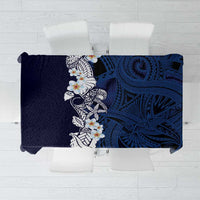 Blue Samoa Tattoo Tablecloth Plumeria Samoan Ocean Tatau Pattern - Polynesian Pride
