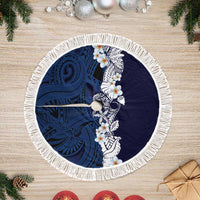 Blue Samoa Tattoo Tree Skirt Plumeria Samoan Ocean Tatau Pattern - Polynesian Pride