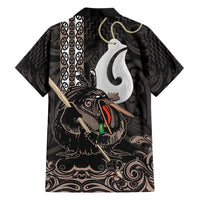Aotearoa Hei Matau Family Matching Short Sleeve Bodycon Dress and Hawaiian Shirt Haka Kiwi Mix Maori Mangopare LT14 - Polynesian Pride