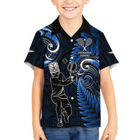 New Zealand Tiki Tennis Hawaiian Shirt 2024 Aotearoa Tenehi Maori Silver Fern - Blue LT14 - Polynesian Pride