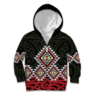 Kia Ora Aotearoa Kid Hoodie 2025 Pasifika Maori Taniko Motifs