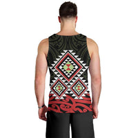 Kia Ora Aotearoa Men Tank Top 2025 Pasifika Maori Taniko Motifs