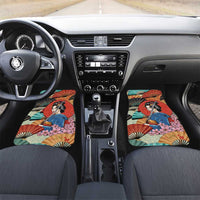 Japanese Geisha Katana Car Mats Japan Sensu Seigaiha Pattern - Polynesian Pride