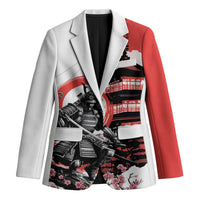 Japanese Samurai Warrior Enso Blazer Japan Pagoda Sakura Watercolor - Polynesian Pride