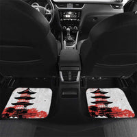 Japanese Samurai Warrior Enso Car Mats Japan Pagoda Sakura Watercolor - Polynesian Pride