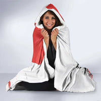 Japanese Samurai Warrior Enso Hooded Blanket Japan Pagoda Sakura Watercolor - Polynesian Pride