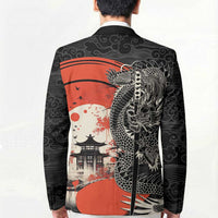 Japanese Dragon Katana Enso Blazer Japan Pagoda Seamless Cloud - Polynesian Pride