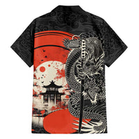 Japanese Dragon Katana Enso Family Matching Long Sleeve Bodycon Dress and Hawaiian Shirt Japan Pagoda Seamless Cloud LT14 - Polynesian Pride