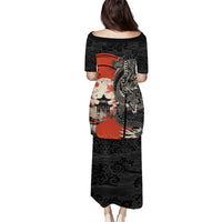 Japanese Dragon Katana Enso Puletasi Japan Pagoda Seamless Cloud - Polynesian Pride
