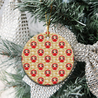 Japanese Daruma Doll Ceramic Ornament Palaka With Seamless Bamboo Pattern LT14 - Polynesian Pride