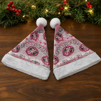 Japanese Daruma Doll Palaka Christmas Santa Hat Cherry Blossoms With Shell Lei LT14 - Polynesian Pride