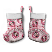 Japanese Daruma Doll Palaka Christmas Stocking Cherry Blossoms With Shell Lei LT14 - Polynesian Pride