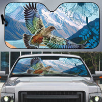 New Zealand South Island Auto Sun Shade Te Waipounamu Aoraki Kea Bird - Polynesian Pride