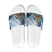 New Zealand South Island Slide Sandals Te Waipounamu Aoraki Kea Bird - Polynesian Pride