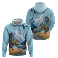 New Zealand South Island Zip Hoodie Te Waipounamu Aoraki Kea Bird LT14 - Polynesian Pride