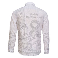 Polynesia Brain Cancer Awareness Family Matching Puletasi and Hawaiian Shirt In May We Wear Grey