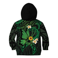 Polynesia Mental Health Awareness Kid Hoodie Green Ribbon Be Kind To Your Mind