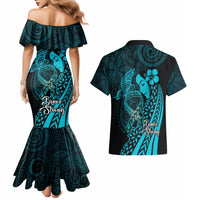 Polynesia World Ovarian Cancer Day Couples Matching Mermaid Dress and Hawaiian Shirt You Matter Polynesian Women LT14 - Polynesian Pride