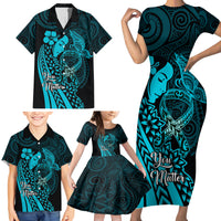 Polynesia World Ovarian Cancer Day Family Matching Short Sleeve Bodycon Dress and Hawaiian Shirt You Matter Polynesian Women