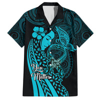 Polynesia World Ovarian Cancer Day Family Matching Short Sleeve Bodycon Dress and Hawaiian Shirt You Matter Polynesian Women