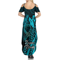 Polynesia World Ovarian Cancer Day Summer Maxi Dress You Matter Polynesian Women LT14 - Polynesian Pride