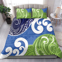 Southland New Zealand Bedding Set Maori Koru Flag Color