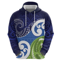 Southland New Zealand Hoodie Maori Koru Flag Color