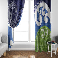 Southland New Zealand Window Curtain Maori Koru Flag Color