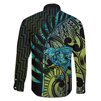 Southland Takehe Pounama Family Matching Puletasi and Hawaiian Shirt Aotearoa Poutama Paua Shell Fern LT14 - Polynesian Pride