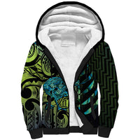 Southland Takehe Pounama Sherpa Hoodie Aotearoa Poutama Paua Shell Fern