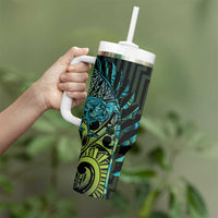 Southland Takehe Pounama Tumbler With Handle Aotearoa Poutama Paua Shell Fern