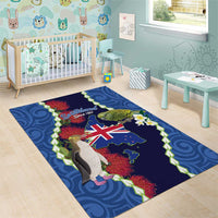 Southland Anniversary Day Area Rug Murihiku 1861 Maori Bird Mix Pohutukawa