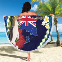 Southland Anniversary Day Beach Blanket Murihiku 1861 Maori Bird Mix Pohutukawa