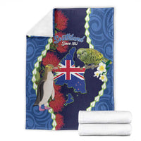 Southland Anniversary Day Blanket Murihiku 1861 Maori Bird Mix Pohutukawa
