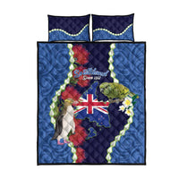 Southland Anniversary Day Quilt Bed Set Murihiku 1861 Maori Bird Mix Pohutukawa
